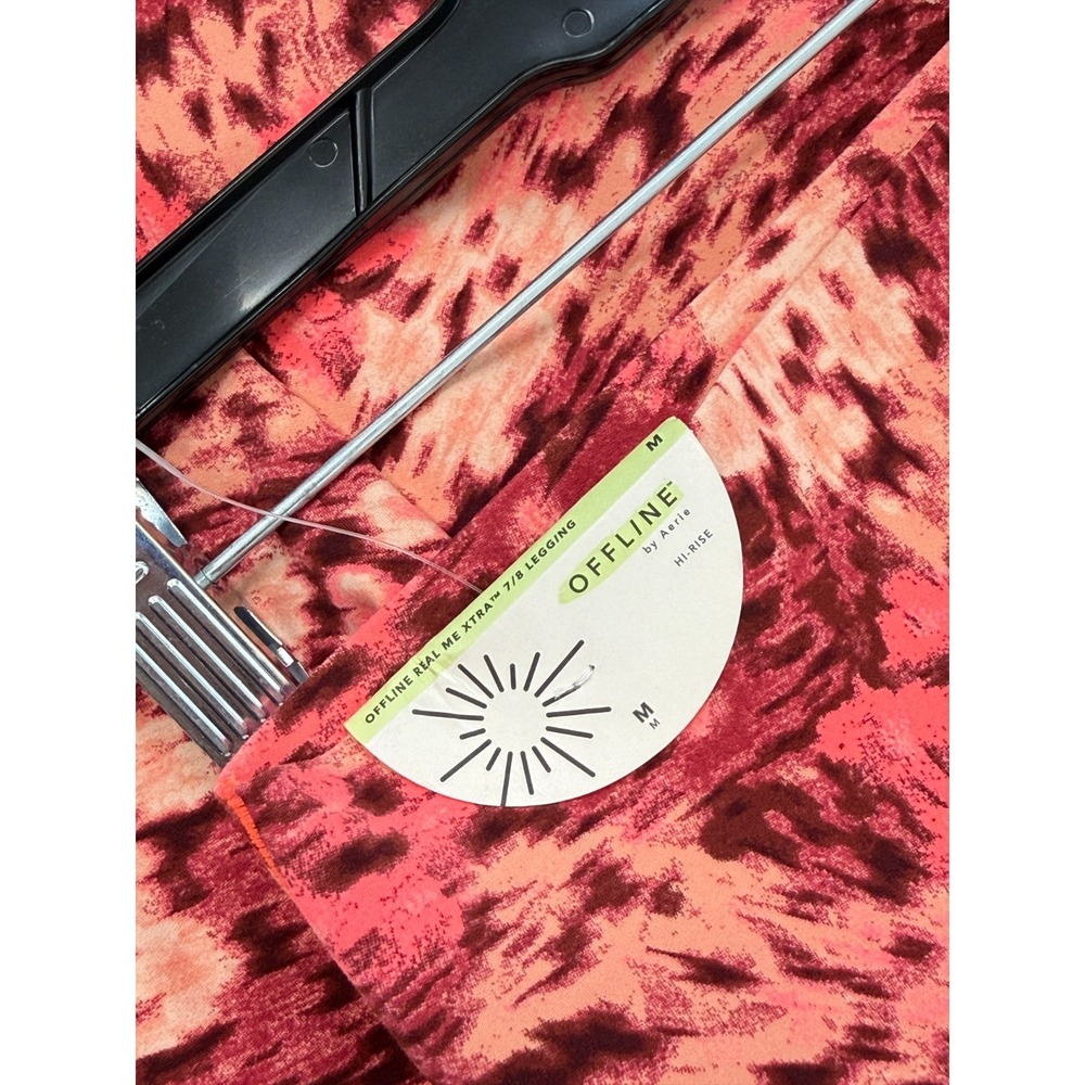 OFFLINE by Aerie Real Me XTRA 7/8 Leggings MD Pink Animal Print Hi Rise M NWT - Picture 2 of 6